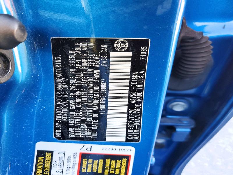 55706556 :رقم المزاد ، 4T1BF1FK3HU800877 vin ، 2017 Toyota Camry مزاد بيع