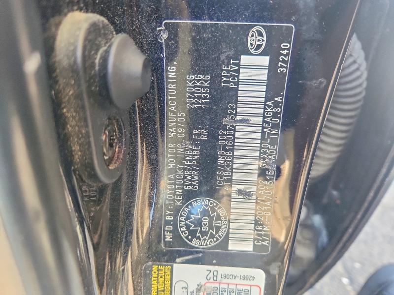 Aukcja sprzedaży 2006 Toyota Avalon, vin: 4T1BK36B16U074523, numer aukcji: 58758806