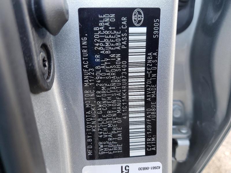 Продажа на аукционе авто 2024 Toyota Camry, vin: 4T1C11AK4RU873400, номер лота: 55990536
