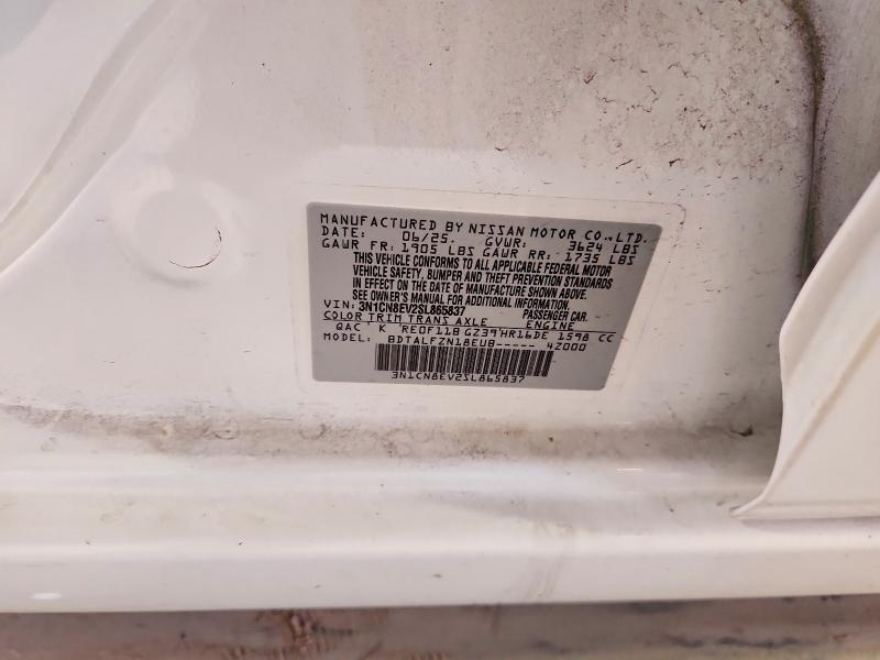 Продаж на аукціоні авто 2025 Nissan Versa, vin: 3N1CN8EV2SL865837, номер лоту: 56887306