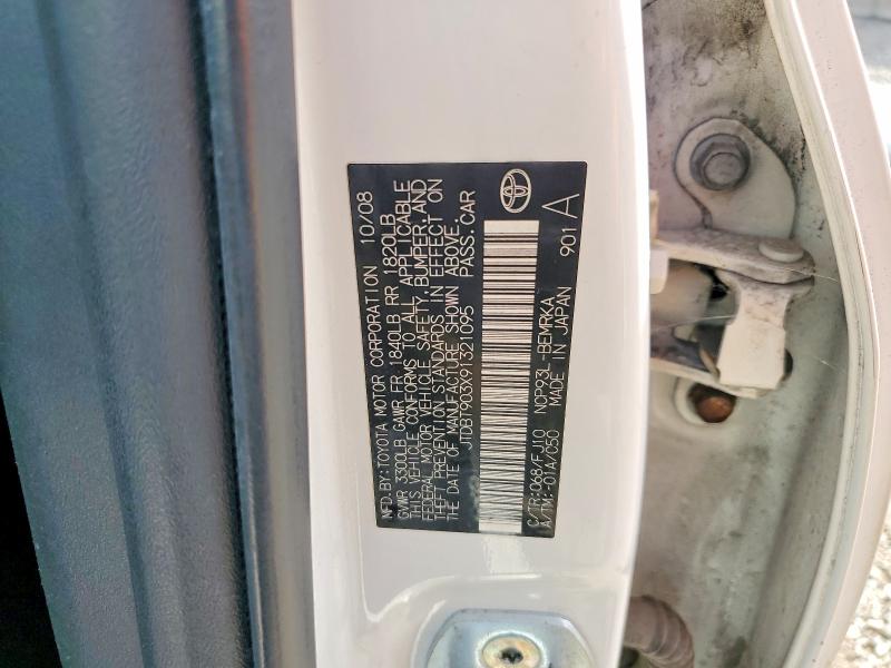 Продажа на аукционе авто 2009 Toyota Yaris, vin: JTDBT903X91321095, номер лота: 56346886