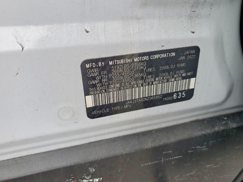 Aukcja sprzedaży 2022 Mitsubishi Outlander, vin: JA4J3TA82NZ065852, numer aukcji: 56463656