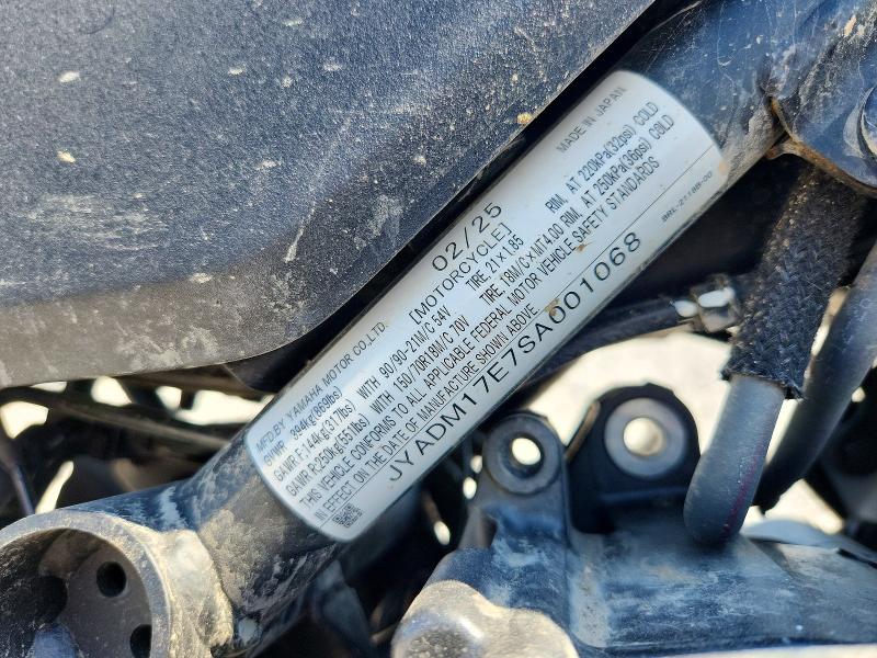 Продаж на аукціоні авто 2025 Yamaha Xtz7sl, vin: JYADM17E7SA001068, номер лоту: 57365906