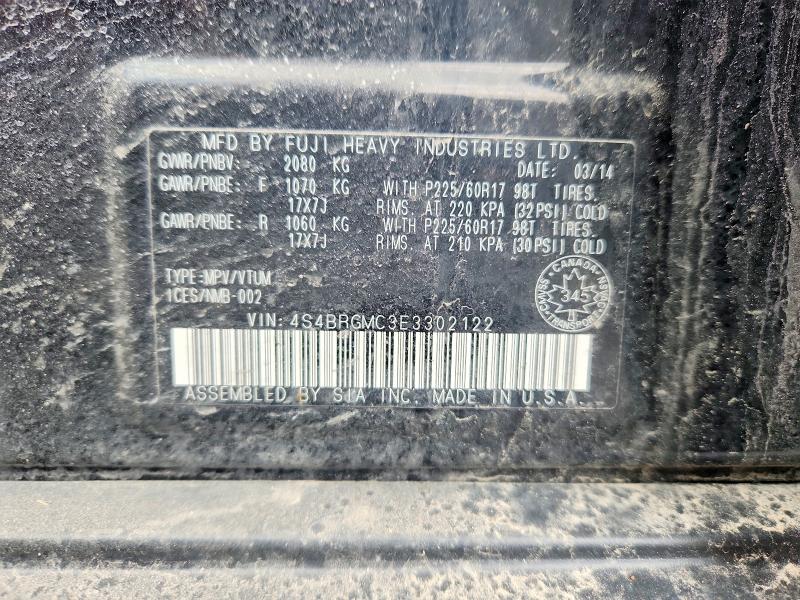 57224036 :رقم المزاد ، 4S4BRGMC3E3302122 vin ، 2014 Subaru Outback مزاد بيع