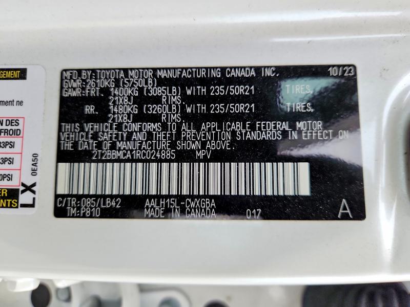 Продажа на аукционе авто 2024 Lexus Rx 350h, vin: 2T2BBMCA1RC024885, номер лота: 57706866