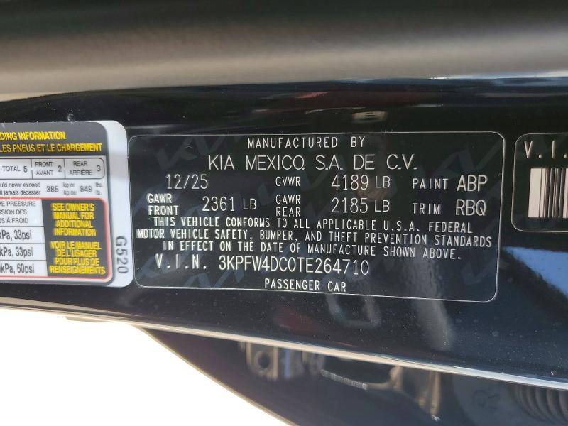 Продажа на аукционе авто 2026 Kia K4, vin: 3KPFW4DC0TE264710, номер лота: 57951686