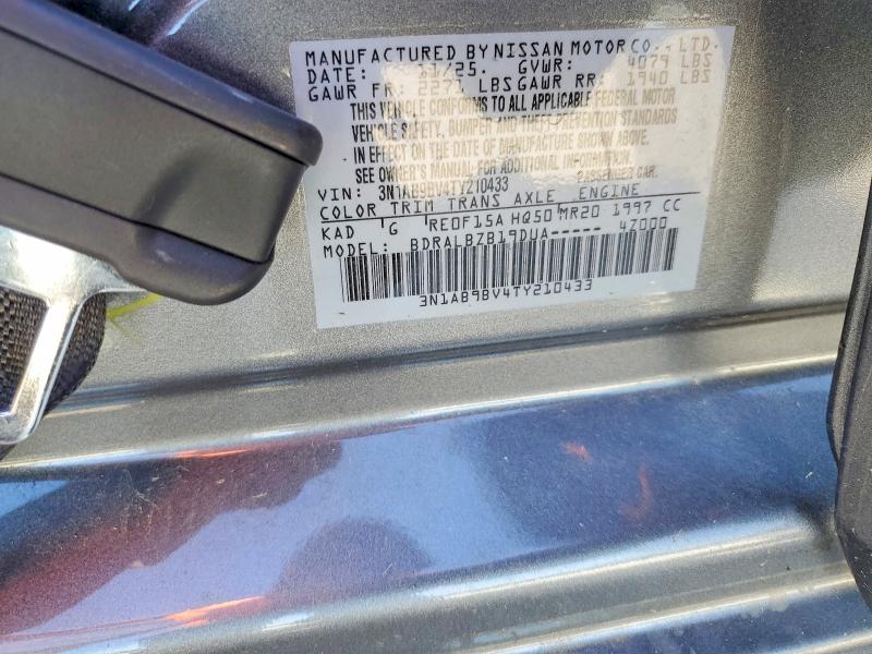 54681366 :رقم المزاد ، 3N1AB9BV4TY210433 vin ، 2026 Nissan Sentra مزاد بيع