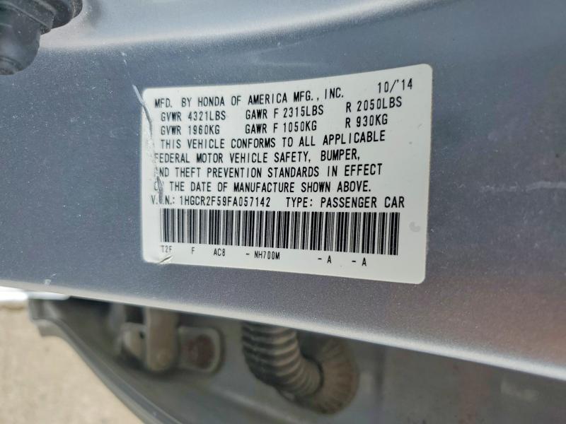 2015 Honda Accord მანქანა იყიდება აუქციონზე, vin: 1HGCR2F59FA057142, აუქციონის ნომერი: 57748716