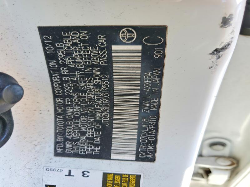 58113716 :رقم المزاد ، JTDZN3EU9D3195512 vin ، 2013 Toyota Prius V مزاد بيع