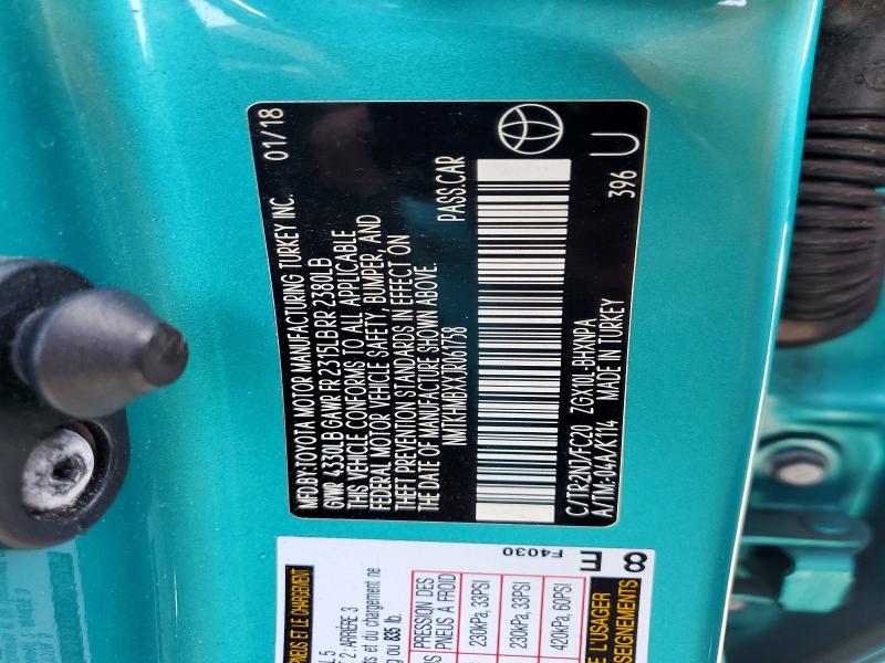 2018 Toyota C-hr მანქანა იყიდება აუქციონზე, vin: NMTKHMBXXJR061758, აუქციონის ნომერი: 56333096
