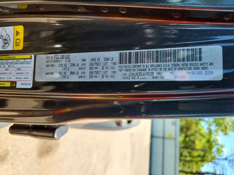 2018 Jeep Wrangler Unlimited მანქანა იყიდება აუქციონზე, vin: 1C4HJXDG5JW192126, აუქციონის ნომერი: 57816546