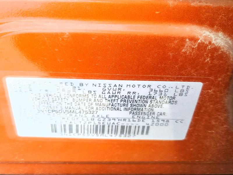 Aukcja sprzedaży 2021 Nissan Kicks, vin: 3N1CP5DV5ML475327, numer aukcji: 55650956