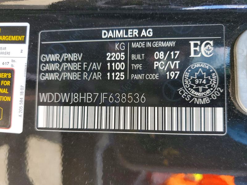 Aukcja sprzedaży 2018 Mercedes-benz C, vin: WDDWJ8HB7JF638536, numer aukcji: 53308656