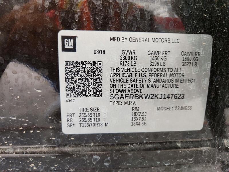 Auction sale of the 2019 Buick Enclave, vin: 5GAERBKW2KJ147623, lot number: 56147006