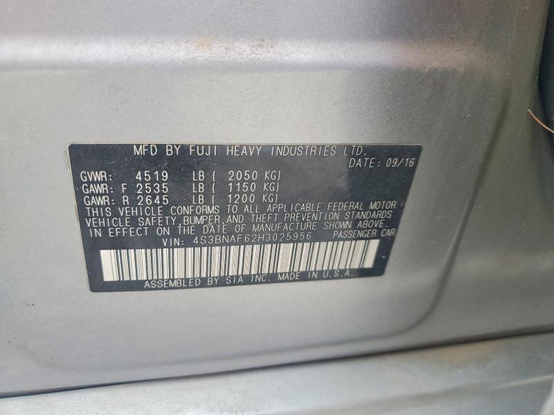 Продажа на аукционе авто 2017 Subaru Legacy, vin: 4S3BNAF62H3025956, номер лота: 85618145