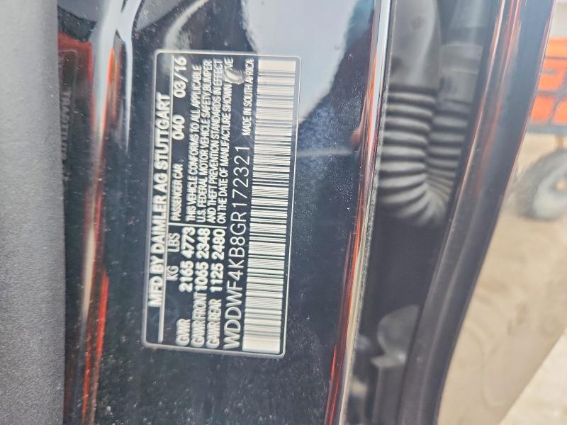 Aukcja sprzedaży 2016 Mercedes-benz C, vin: WDDWF4KB8GR172321, numer aukcji: 55280076