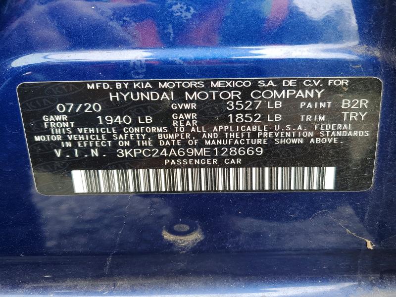 Продажа на аукционе авто 2021 Hyundai Accent, vin: 3KPC24A69ME128669, номер лота: 59360016