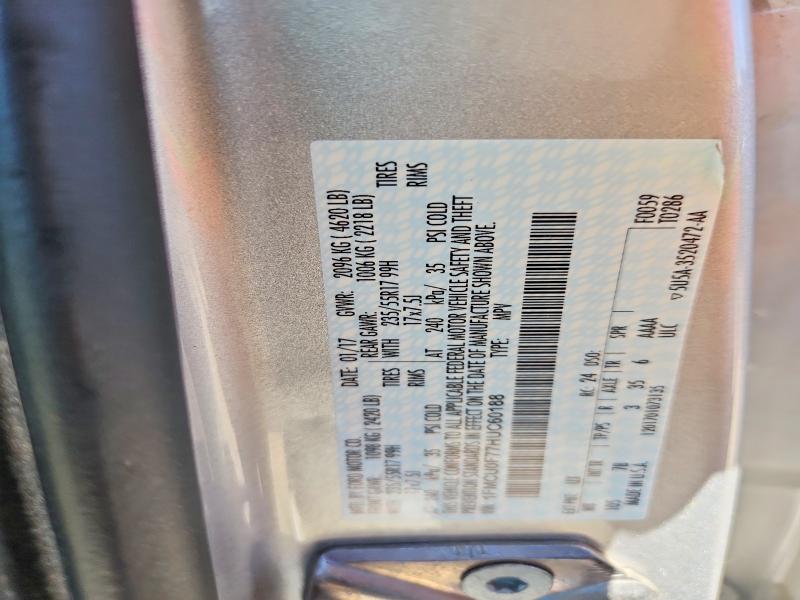 57071846 :رقم المزاد ، 1FMCU0F77HUC60188 vin ، 2017 Ford Escape مزاد بيع