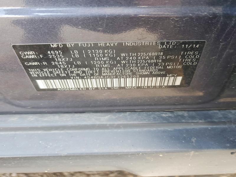 Продаж на аукціоні авто 2015 Subaru Outback, vin: 4S4BSAJC3F3265208, номер лоту: 55964686
