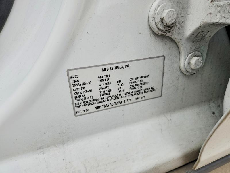 Aukcja sprzedaży 2023 Tesla Model Y, vin: 7SAYGDEE4PA137674, numer aukcji: 57629086