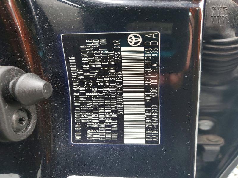56433856 :رقم المزاد ، 5YFBURHE1HP641645 vin ، 2017 Toyota Corolla مزاد بيع