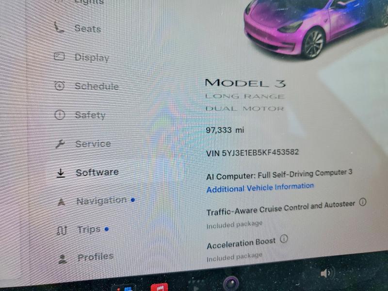 Продаж на аукціоні авто 2019 Tesla Model 3, vin: 5YJ3E1EB5KF453582, номер лоту: 56784536