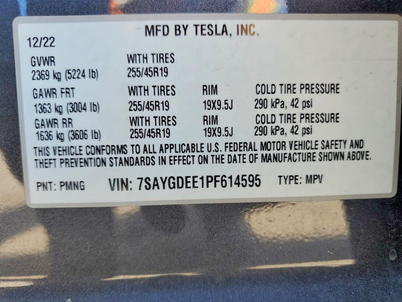 Aukcja sprzedaży 2023 Tesla Model Y, vin: 7SAYGDEE1PF614595, numer aukcji: 56395336