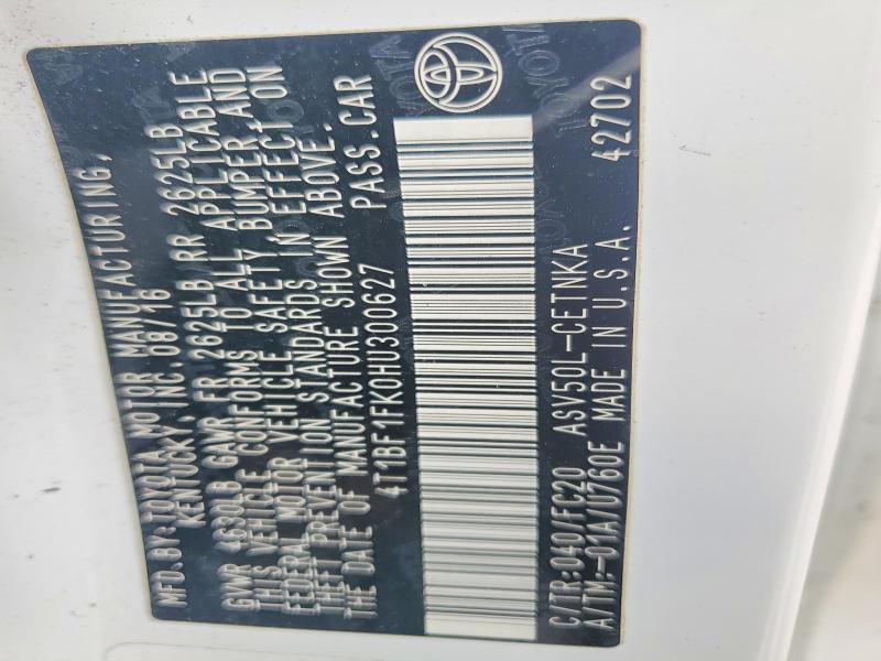 2017 Toyota Camry მანქანა იყიდება აუქციონზე, vin: 4T1BF1FK0HU300627, აუქციონის ნომერი: 55734566