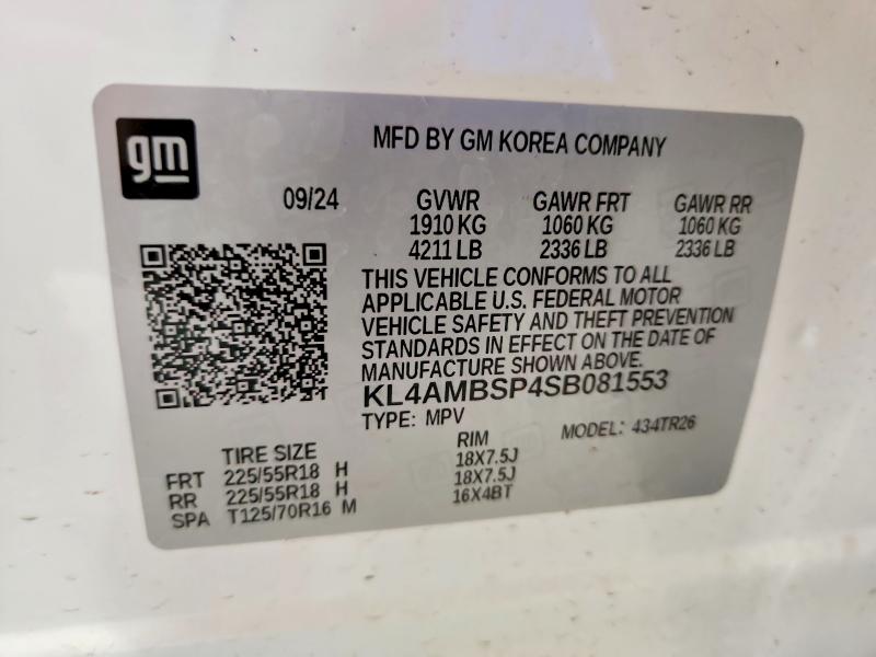 55594906 :رقم المزاد ، KL4AMBSP4SB081553 vin ، 2025 Buick Encore Gx مزاد بيع