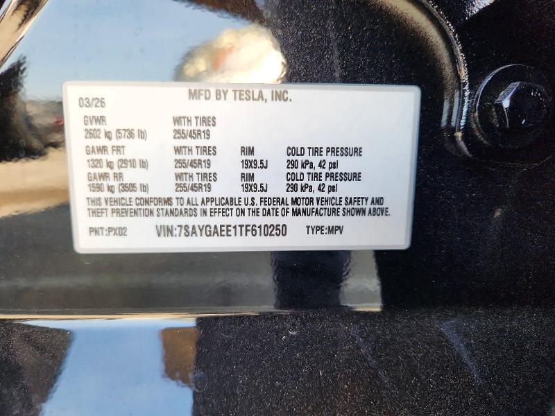 Продажа на аукционе авто 2026 Tesla Model Y, vin: 7SAYGAEE1TF610250, номер лота: 55417766
