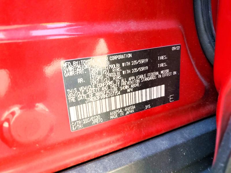 2022 Toyota Rav4 Prime მანქანა იყიდება აუქციონზე, vin: JTMEB3FV8ND107754, აუქციონის ნომერი: 55728546