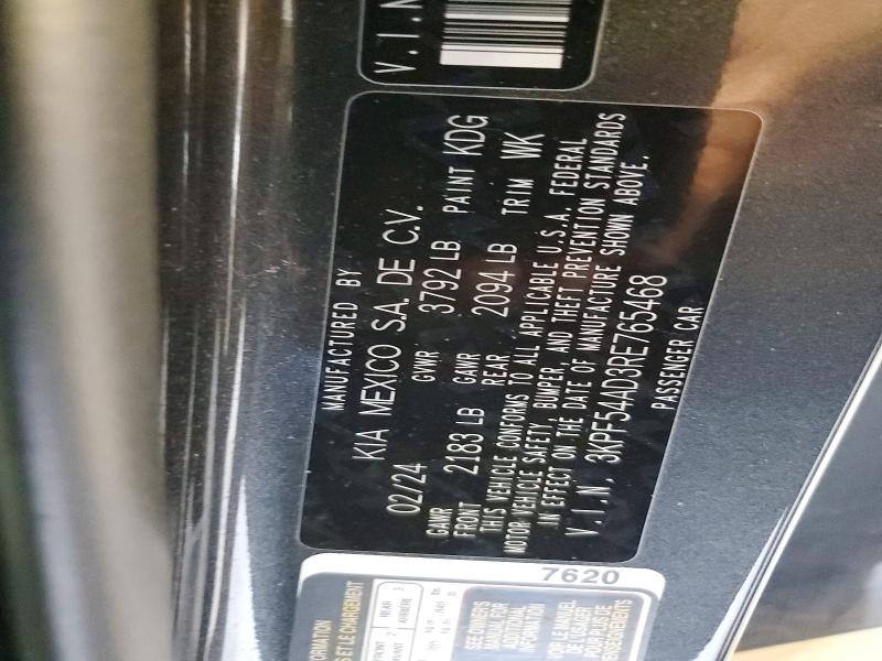 54870676 :رقم المزاد ، 3KPF54AD3RE765468 vin ، 2024 Kia Forte مزاد بيع