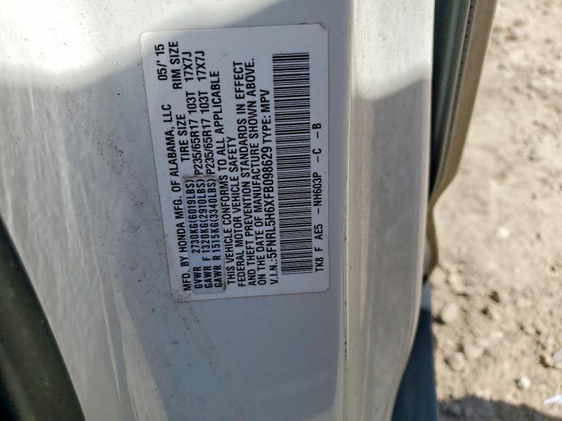 Продаж на аукціоні авто 2015 Honda Odyssey, vin: 5FNRL5H6XFB098629, номер лоту: 58635496
