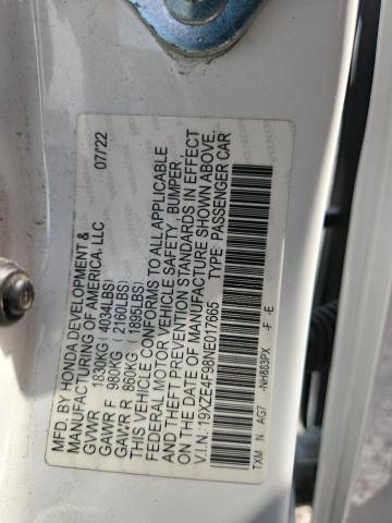 Aukcja sprzedaży 2022 Honda Insight, vin: 19XZE4F98NE017665, numer aukcji: 58185976