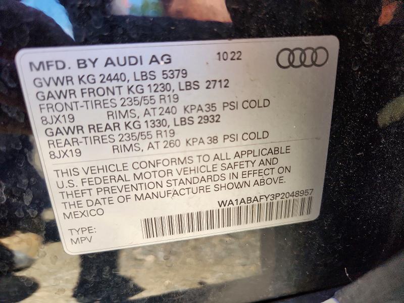 Продажа на аукционе авто 2023 Audi Q5, vin: WA1ABAFY3P2048957, номер лота: 57776326