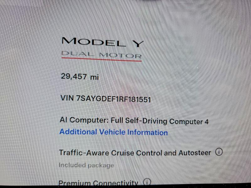 Продаж на аукціоні авто 2024 Tesla Model Y, vin: 7SAYGDEF1RF181551, номер лоту: 54600266