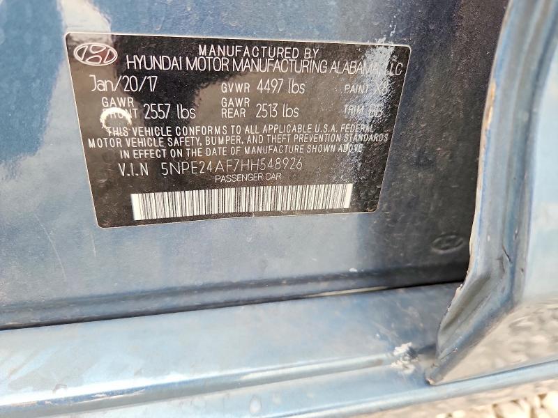 Продажа на аукционе авто 2017 Hyundai Sonata, vin: 5NPE24AF7HH548926, номер лота: 58627736