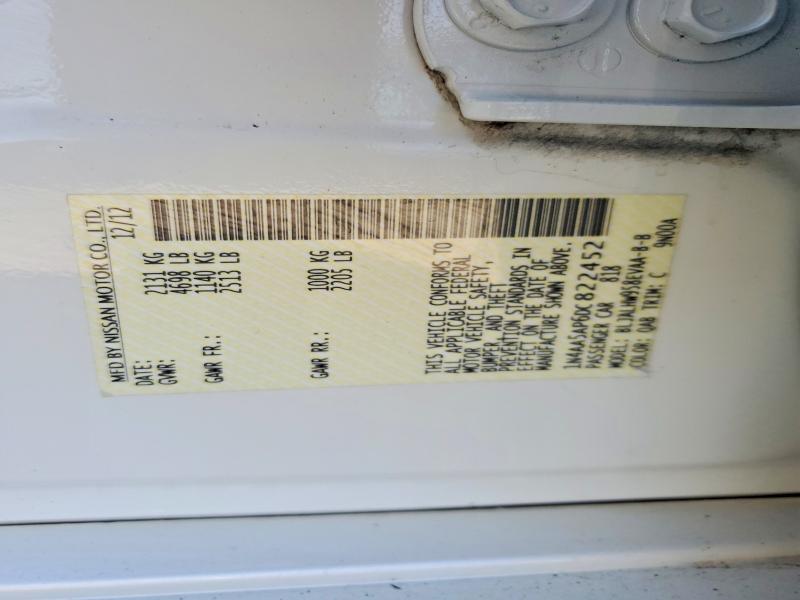 58315946 :رقم المزاد ، 1N4AA5AP6DC822452 vin ، 2013 Nissan Maxima مزاد بيع