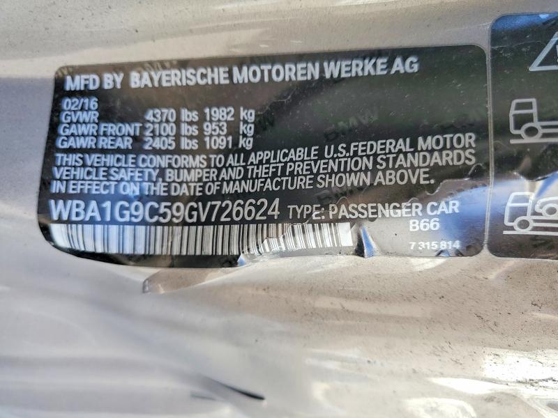 Aukcja sprzedaży 2016 Bmw 228, vin: WBA1G9C59GV726624, numer aukcji: 55149706