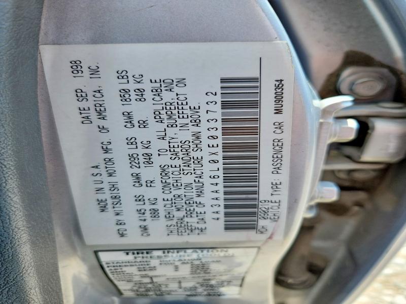 Продаж на аукціоні авто 1999 Mitsubishi Galant, vin: 4A3AA46L0XE033732, номер лоту: 59098486