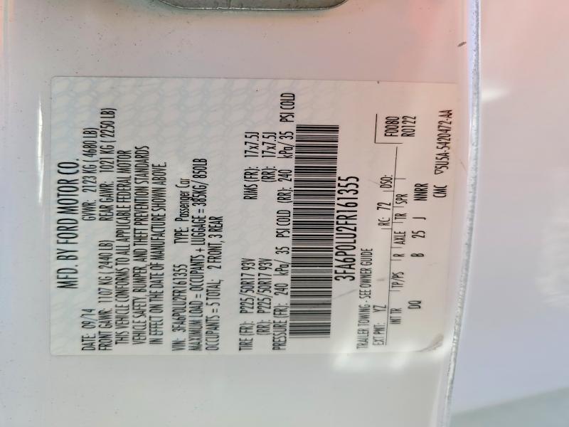 55995206 :رقم المزاد ، 3FA6P0LU2FR161355 vin ، 2015 Ford Fusion مزاد بيع