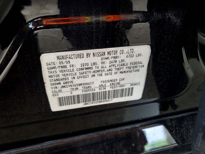 55729786 :رقم المزاد ، JNKCV61E59M306417 vin ، 2009 Infiniti G37 Sedan مزاد بيع