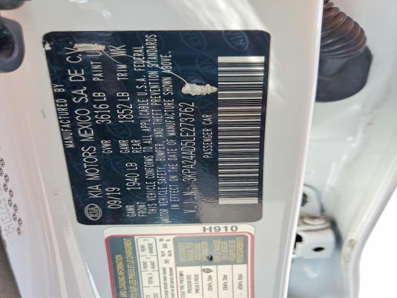 Продажа на аукционе авто 2020 Kia Rio, vin: 3KPA24AD5LE273762, номер лота: 57554156