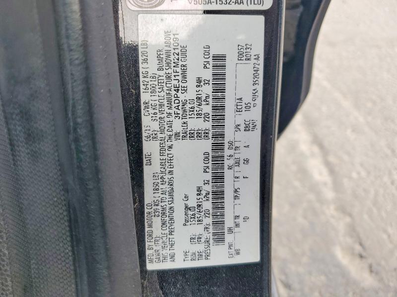 Продажа на аукционе авто 2015 Ford Fiesta, vin: 3FADP4EJ1FM221091, номер лота: 56097576