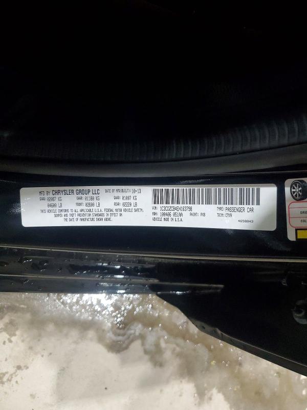 57037276 :رقم المزاد ، 1C3CDZCB4EN163798 vin ، 2014 Dodge Avenger مزاد بيع
