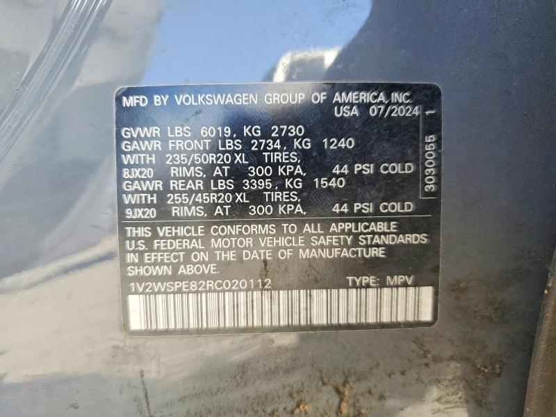 Продаж на аукціоні авто 2024 Volkswagen Id.4, vin: 1V2WSPE82RC020112, номер лоту: 51585466