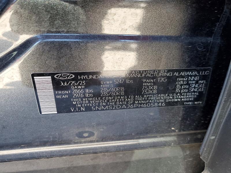 Продаж на аукціоні авто 2023 Hyundai Santa Fe, vin: 5NMS2DAJ6PH605846, номер лоту: 53030996