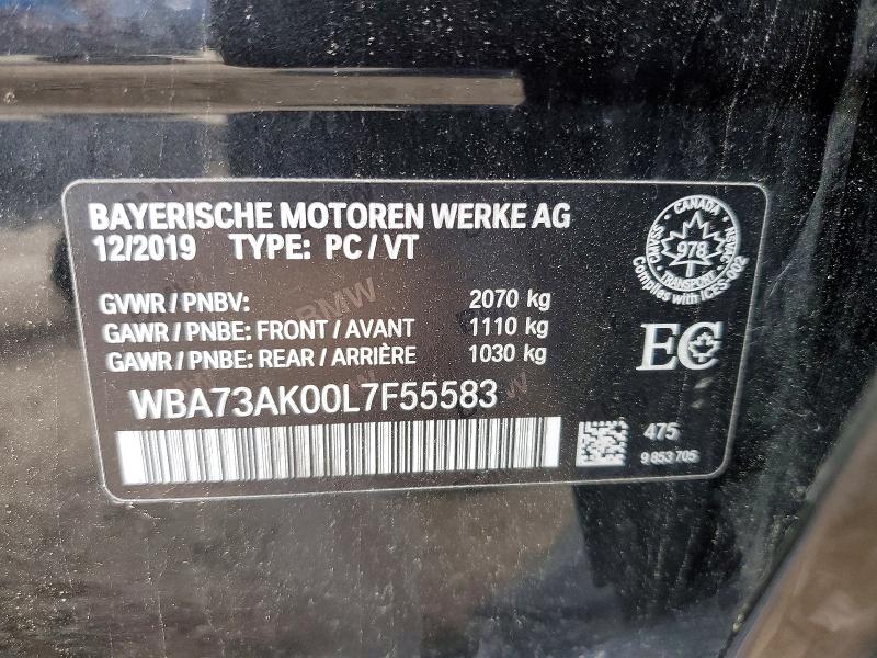 Продажа на аукционе авто 2020 Bmw 228xi, vin: WBA73AK00L7F55583, номер лота: 56636086