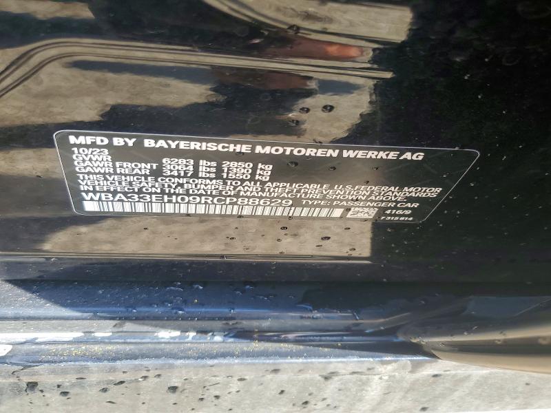 Aukcja sprzedaży 2024 Bmw 740, vin: WBA33EH09RCP88629, numer aukcji: 58111726