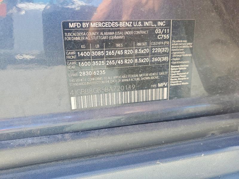 2011 Mercedes-benz Ml მანქანა იყიდება აუქციონზე, vin: 4JGBB8GB5BA720119, აუქციონის ნომერი: 58655136